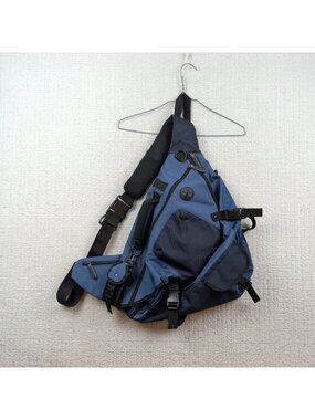 Y2K GAP Sling Bag Triangle Pack Crossbody Blue Gorpcore Tech Utility Tactical